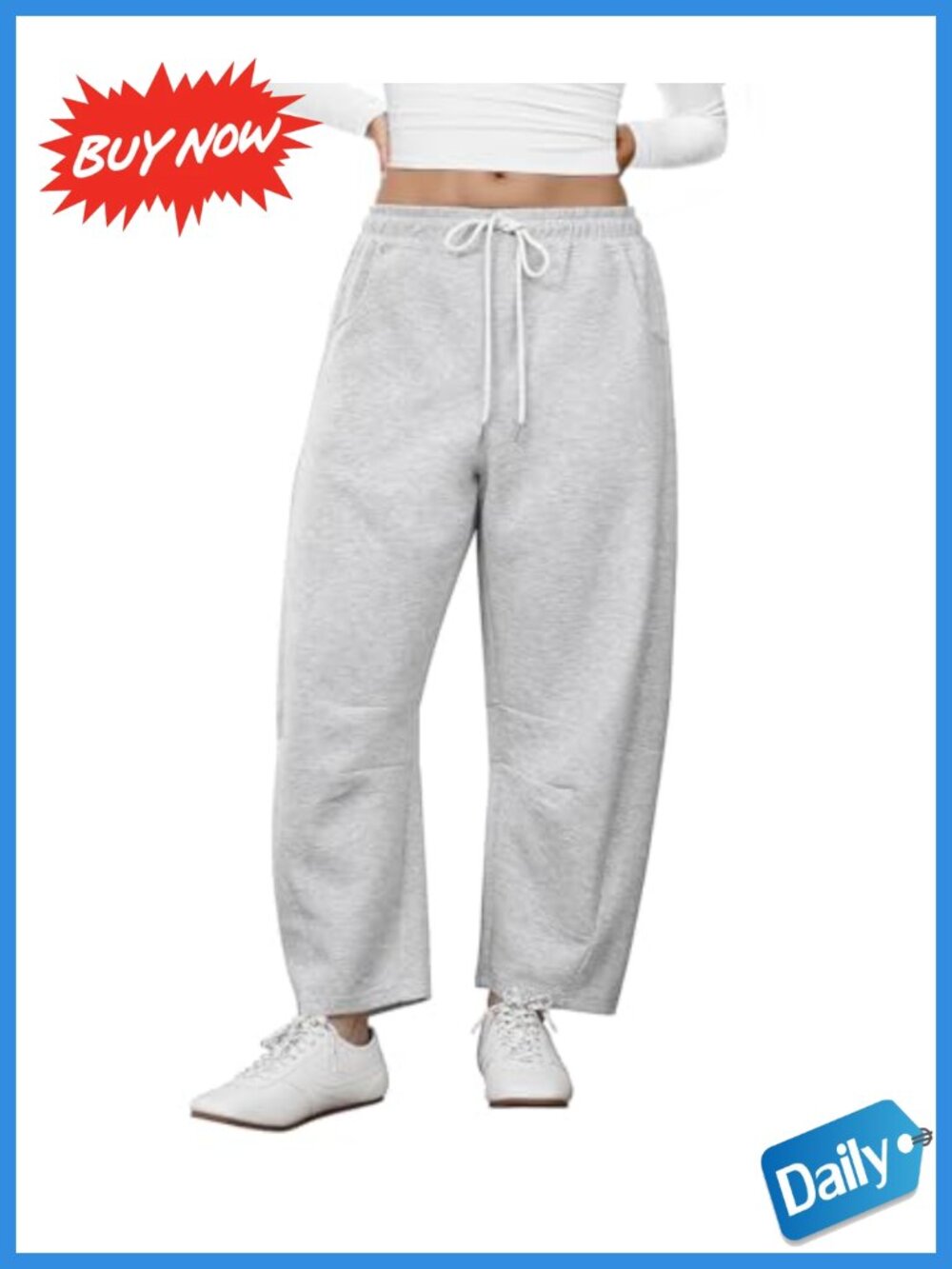 Plus Size Barrel Leg Sweatpants Drawstring Wide Leg Lounge Pants